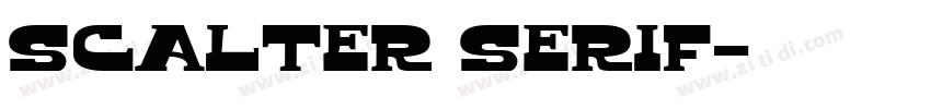 Scalter serif字体转换